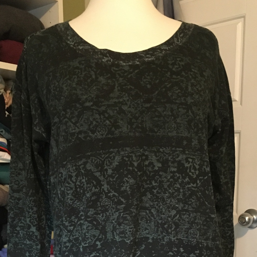 Peruvian Connection 100% Cotton Dark Green Shift Dress - Picture 2 of 5